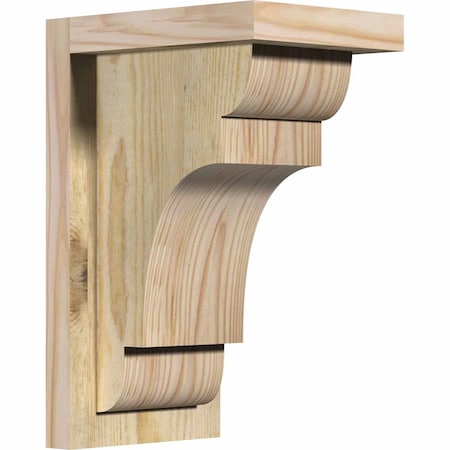 Ekena Millwork New Brighton Rough Sawn Corbel w/Backplate, Douglas Fir, 6"W x 8"D x 12"H COR06X08X12NEB01RDF